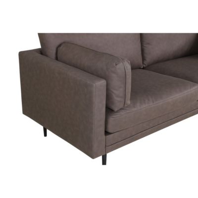 Canapé 3 Places en Microfibre "Boom" 203cm Marron