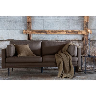 Canapé 3 Places en Microfibre "Boom" 203cm Marron