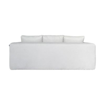 Canapé 3 places en tissu côtelé avec coussins écru L 200 cm  Oviala