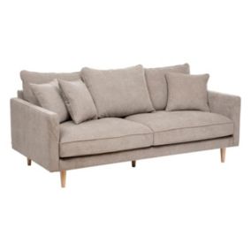 Canapé 3 Places en Tissu "Candice" 194cm Beige