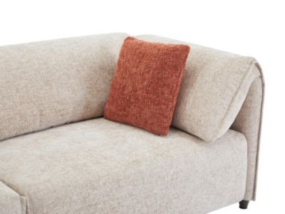 Canapé 3 places en tissu texturé beige LOUSOPA de Maison Céphy