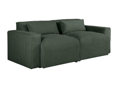 Canapé à 3 places Vert foncé 180 cm Velours - Canapé Trois Places