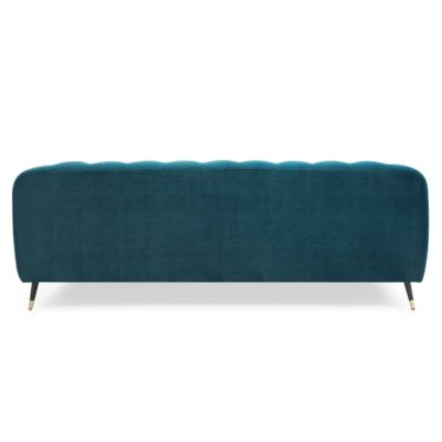 Canapé 3 Places en Velours "Glamour" 198cm Bleu