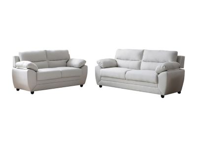 Canapé 3 places et 2 places en tissu beige MANOA