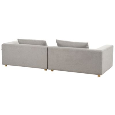 Canapé 3 places LERMON Tissu Gris clair