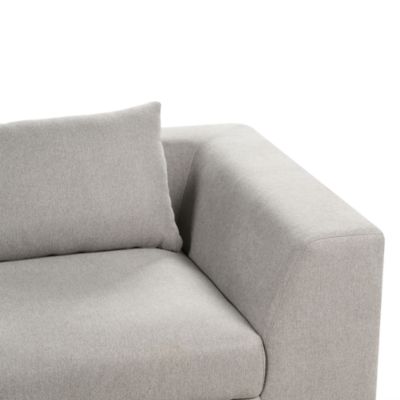 Canapé 3 places LERMON Tissu Gris clair