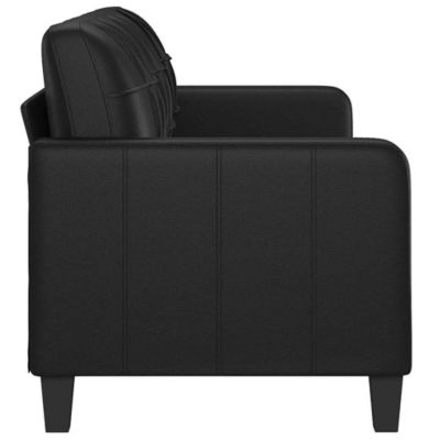 Canapé à 3 places Noir 180 cm Similicuir vidaXL