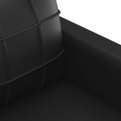Canapé à 3 places Noir 180 cm Similicuir vidaXL