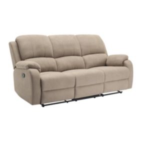 Canapé 3 places relax en microfibre taupe BRODY