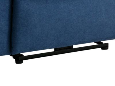 Canapé 3 places relax électrique en tissu bleu BUROLO