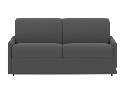 Canapé 4 places  convertible express en tissu gris - Couchage 160 cm - Matelas 22 cm avec mémoire de forme CALIFE