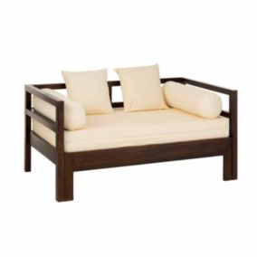 Canapé Banquette en Bois "Gavya" 163cm Brun Foncé