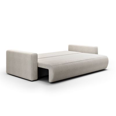 Canapé convertible 3 places coffre Evy Gris Clair