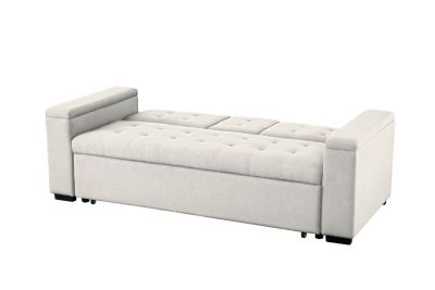 Canapé convertible 3 places en tissu beige NOHO