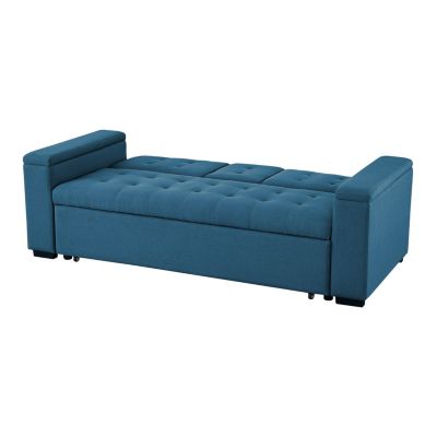 Canapé convertible 3 places en tissu bleu pétrole NOHO
