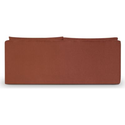 Canapé convertible 3 places en tissu chenille terracotta - Jasper