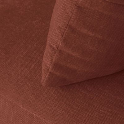Canapé convertible 3 places en tissu chenille terracotta - Jasper