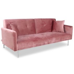 Canapé Convertible 3 Places "Lacla" 191cm Rose