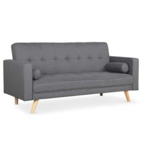 Canapé Convertible 3 Places Scandinave "Navya" Gris Foncé