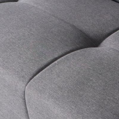 Canapé convertible avec coffre en tissu gris foncé 3 places ADARE