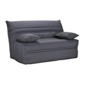 Canapé convertible BZ 100% coton fermeture assistée, 140x190 cm gris - CANYON III