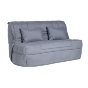 Canapé convertible BZ en microfibre gris clair avec matelas BULTEX ELDORADO III