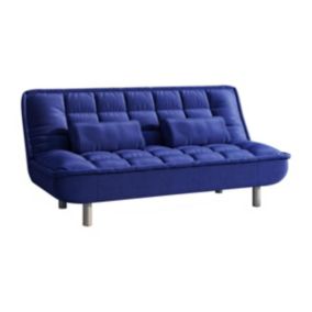 Canapé convertible clic-clac MISHAN en tissu - Bleu