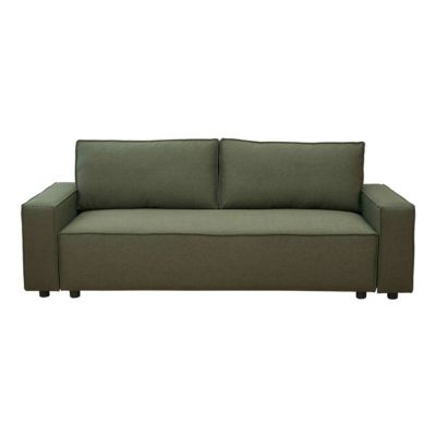 Canapé convertible en tissu 3 places vert L 220 cm   Oviala