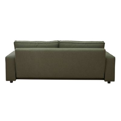 Canapé convertible en tissu 3 places vert L 220 cm   Oviala