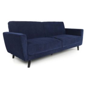 Canapé Convertible en Velours "Garry" 220cm Bleu