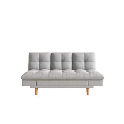 Canapé convertible et modulable 3 places en tissu gris clair KALMAR