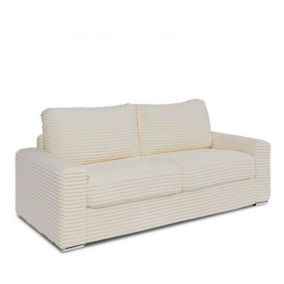 Canapé convertible EXPRESS BILBAO couchage 140 cm matelas 16 cm sommier lattes velours cotelé zoom perle ITALIAN SPIRIT