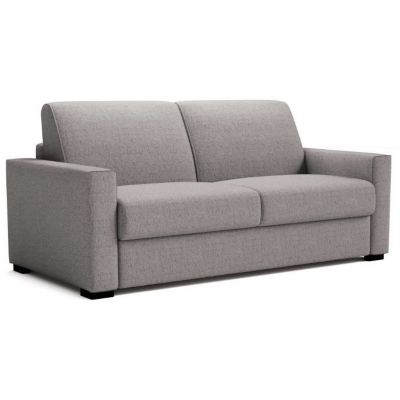 Canapé convertible express JOHN - 3 places - Tissu gris - 190 x 100 x 87 cm