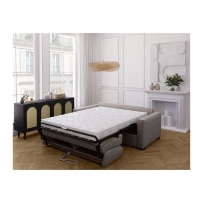 Canapé convertible express - MARIUS - Tissu Beige - 190 x 100 x 87 cm