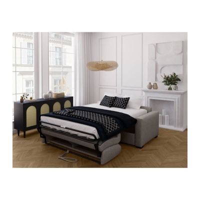 Canapé convertible express - MARIUS - Tissu Beige - 190 x 100 x 87 cm