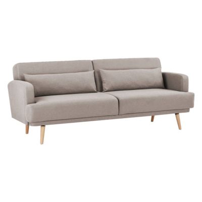 Canapé convertible Jack 3 places beige - Atmosphera