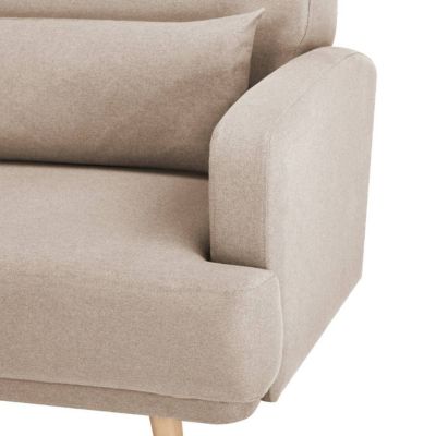Canapé convertible Jack 3 places beige - Atmosphera
