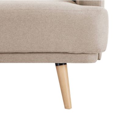Canapé convertible Jack 3 places beige - Atmosphera