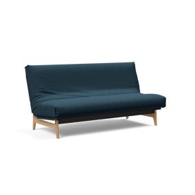 Canapé convertible lit  ASLAK 140  Nordic Cover Soft  Spring tissu Argus Bleu marine INNOVATION