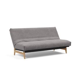 Canapé convertible lit  ASLAK 140  Nordic Cover Soft  Spring  tissu flashtex gris Clair  INNOVATION