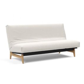 Canapé convertible lit  ASLAK 140  Nordic Cover  Soft  Spring tissu Vivus Blanc cassé INNOVATION