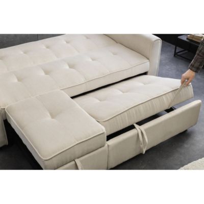 Canapé convertible modulable ROULY blanc 180 cm Canapé droit, angle ou ...