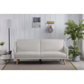 Canapé convertible scandinave 3 places gris clair ESTER