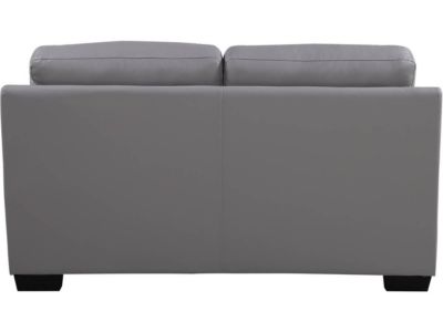 Canapé cuir et PVC "Cardiff"  163 x 92 x 93 cm  2 places  Gris clair