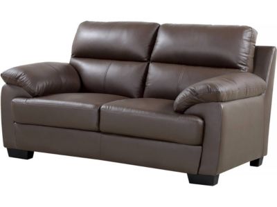 Canapé cuir et PVC "Cardiff"  163 x 92 x 93 cm  Chocolat