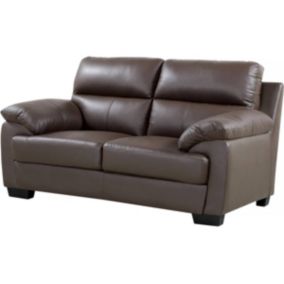 Canapé cuir et PVC "Cardiff"  163 x 92 x 93 cm  Chocolat