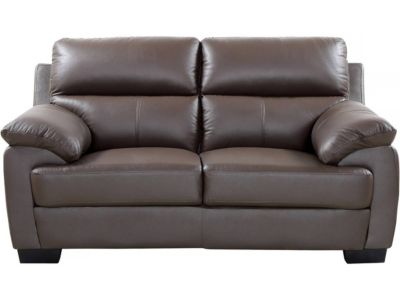 Canapé cuir et PVC "Cardiff"  163 x 92 x 93 cm  Chocolat