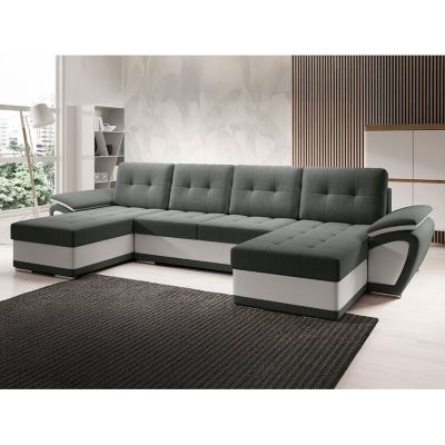 Canapé d'angle Arvada 115, Gris, Fonction de couchage, 336x157x97cm