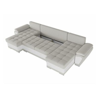 Canapé d'angle Arvada 115, Gris, Fonction de couchage, 336x157x97cm