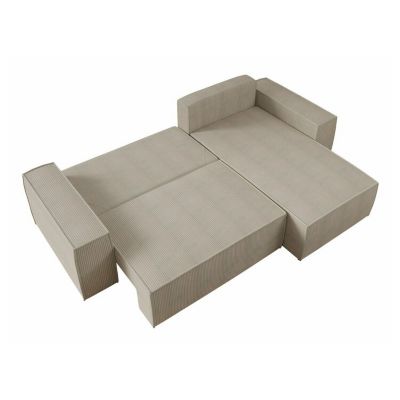 Canapé d'angle Clovis 108, Bleu, Fonction de couchage, 279x174x94cm